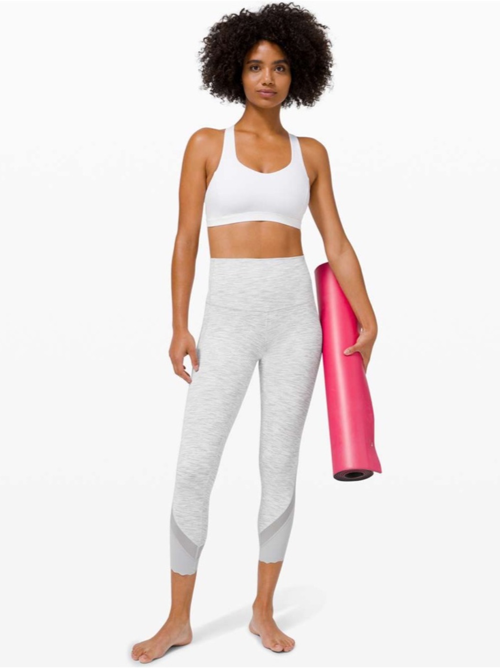 LULULEMON | Wunder Under Crop High Rise *Roll Down Scallop Full On Luxtreme 23”